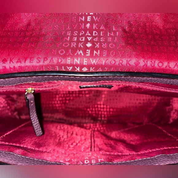 Gorgeous Kate Spade leather bag in a rich burgundy shade! - Picture 4 of 7
